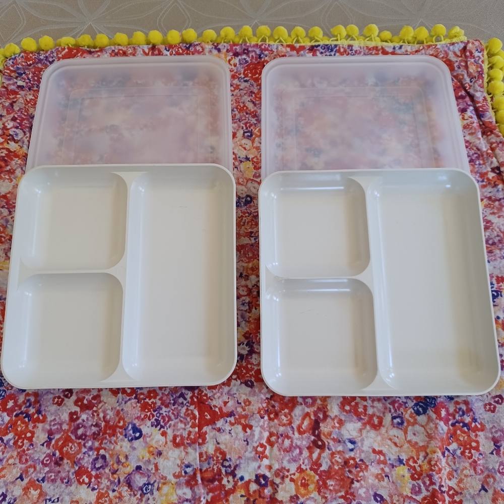 Vintage Tupperware Cafeteria Trays